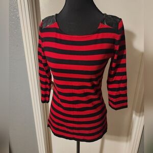 Tommy Hilfiger red and black stripped shirt size xs